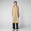 Save The Duck Jackets | Asia Hooded Trench Coat In Stardust Beige