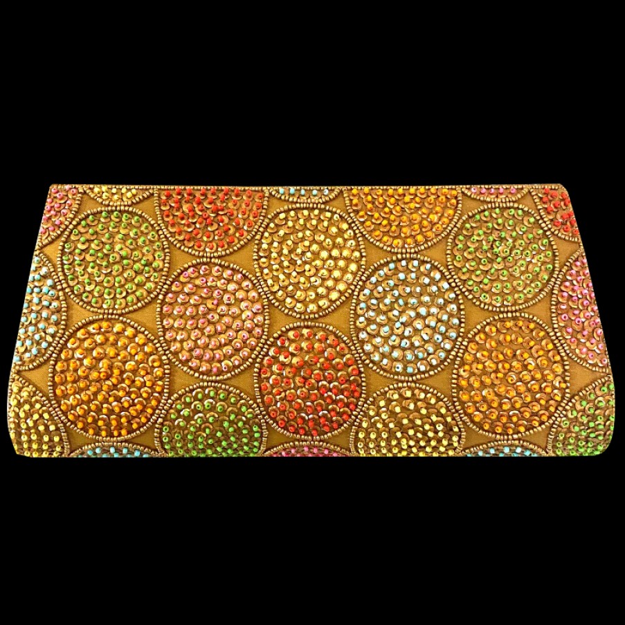 David Jeffery Accessories | Handbag - Gold/Orange/Blue/Yellow