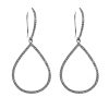 Beje Designs Accessories | Small Pave Teardrop Hoops - Silver