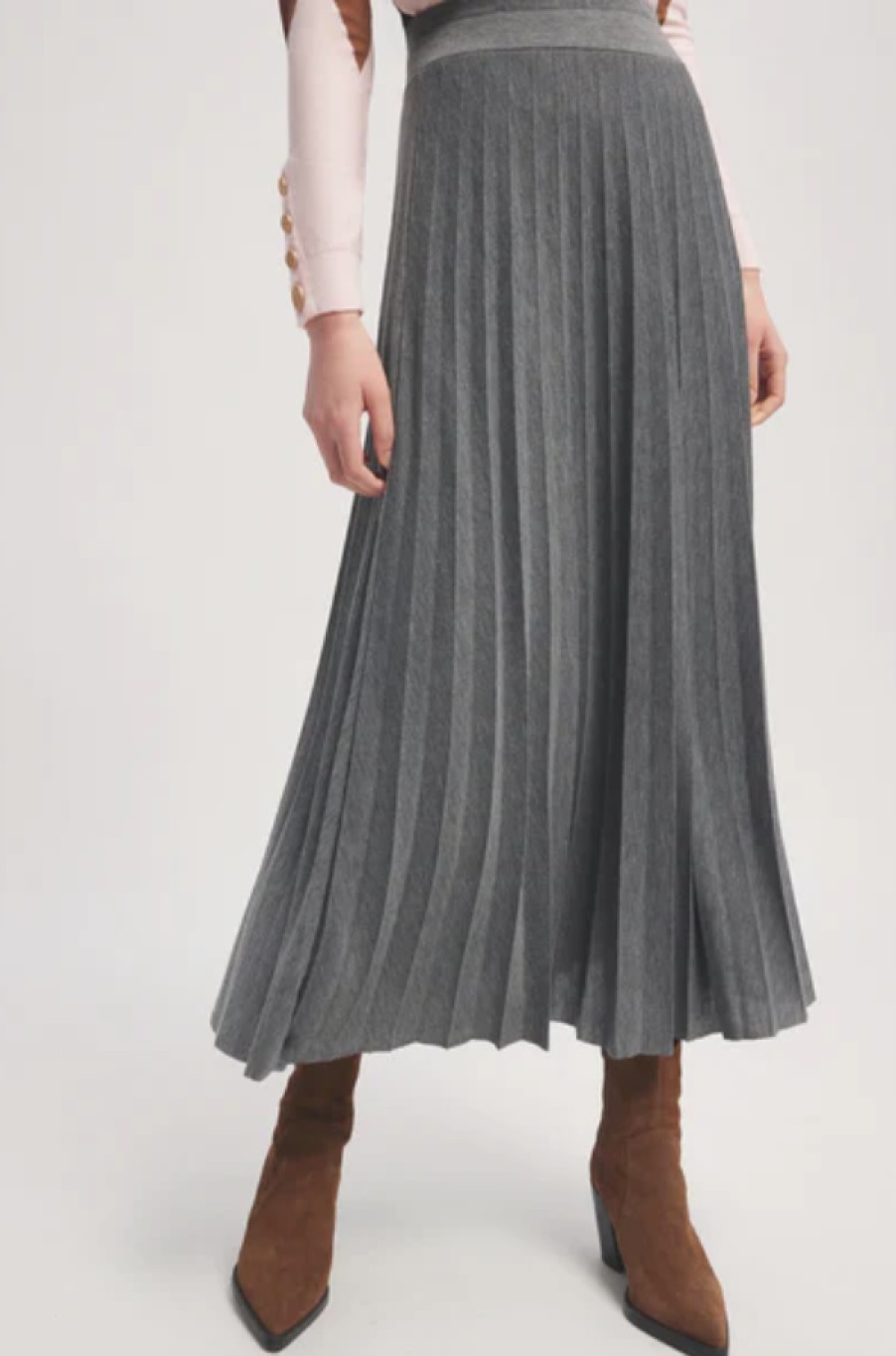 Leo & Ugo Skirts | Pleat Skirt - Grey