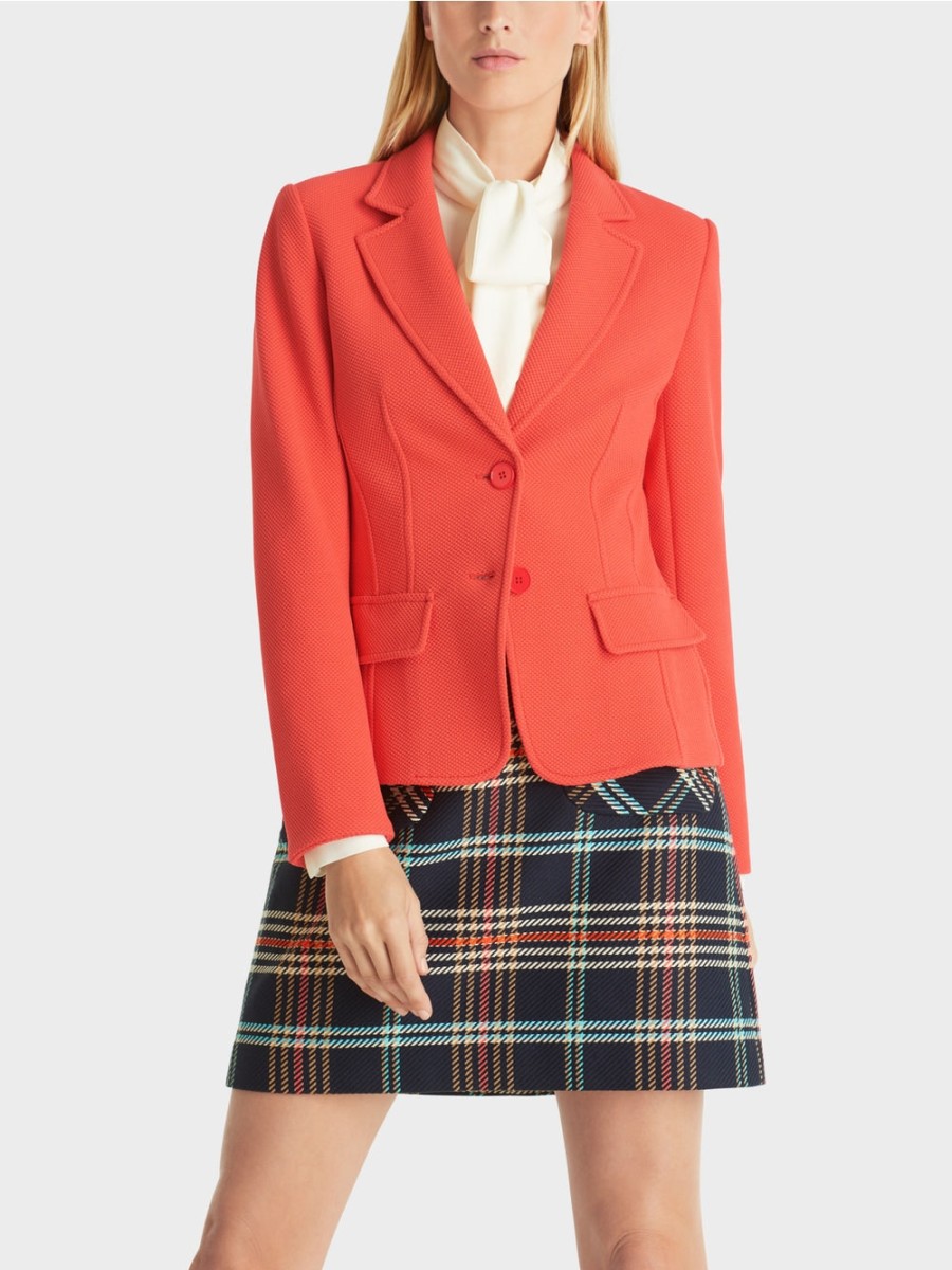 Marc Cain Jackets | Tailoring Fit Blazer In Bright Tomato