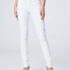 Paige Pants | Skyline Mid Rise Ankle Skinny In Crisp White