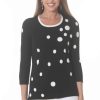 J'envie Tops | Multi Dot Top In Black/White