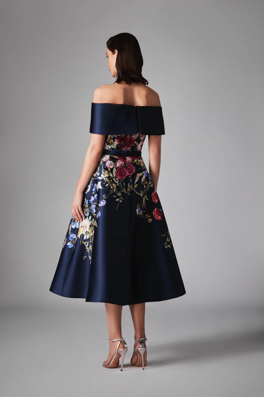 Frascara Dresses | Floral Dress In Navy