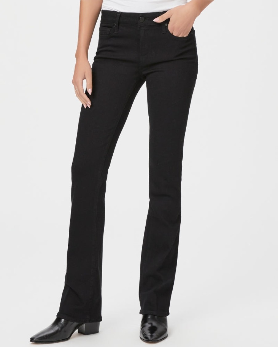 Paige Pants | Manhattan Slim Boot 32" In Black Shadow