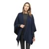 Kinross Cashmere Accessories | Ruana - Navy