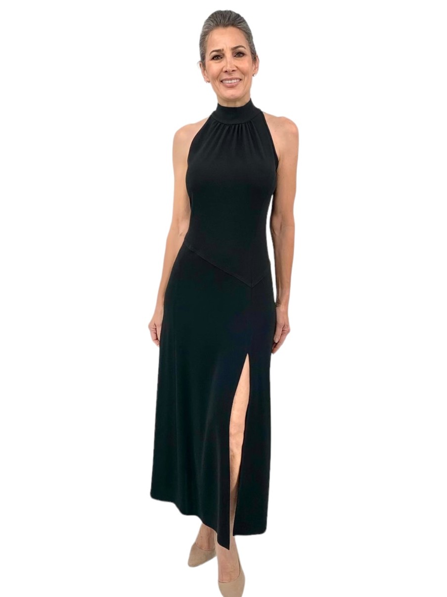 Tom and Linda Platt Dresses | Maxi Halter Dress In Black