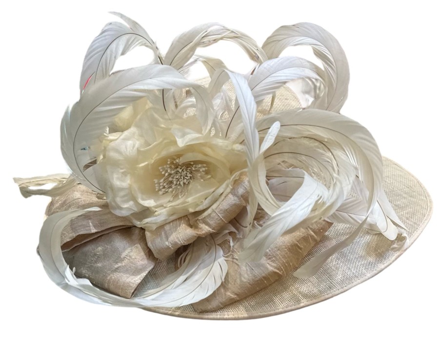 Hats by Katie Accessories | Cream Sinamay Sailor Hat