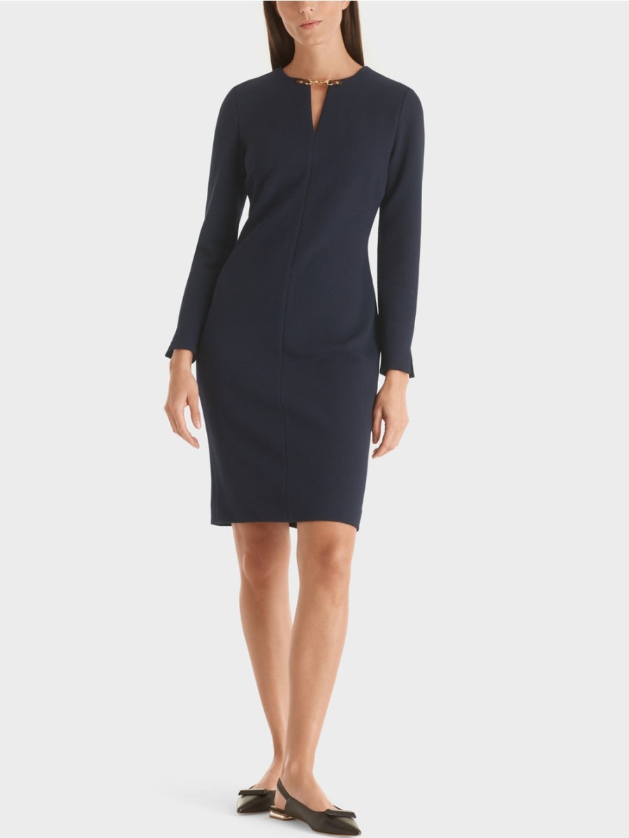 Marc Cain Dresses | Figure-Hugging Dress In Midnight Blue