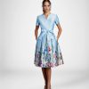 Frascara Dresses | Iris Mikado Pique Dress In Sky Blue