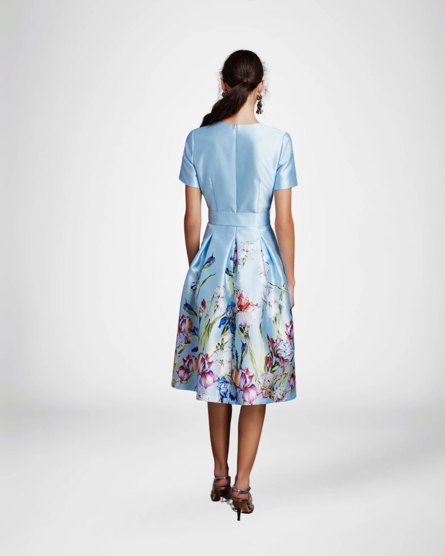 Frascara Dresses | Iris Mikado Pique Dress In Sky Blue