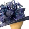 Hats by Katie Accessories | Navy Sinamay Straw Hat