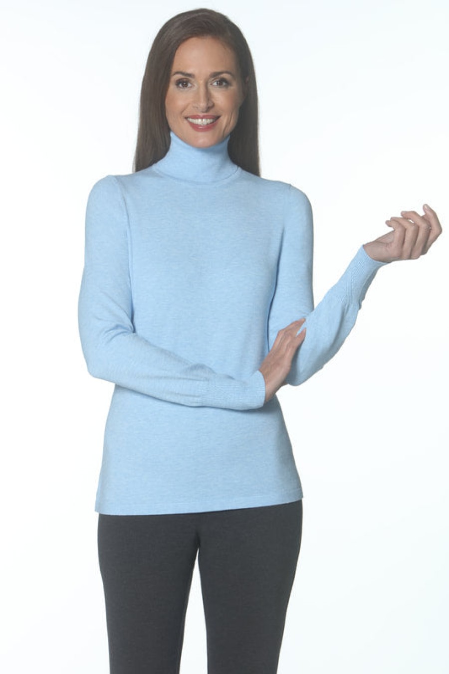 J'envie Tops | Turtleneck In Sky