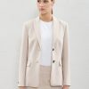 Peserico Jackets | Compact Canvas Blazer In Marble Dust