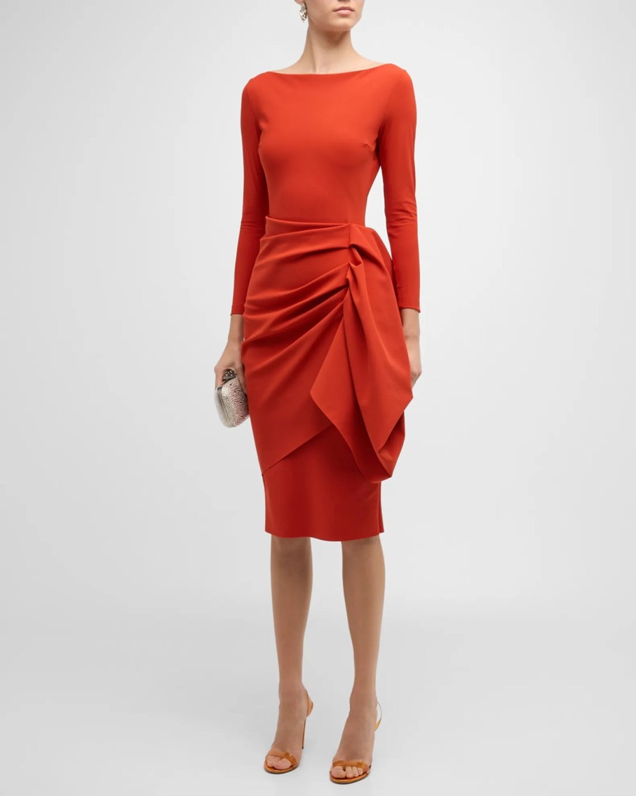 Chiara Boni Dresses | Hypnos Draped Bodycon Midi Dress