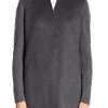 Kinross Cashmere Jackets | Rib Sleeve Coat - Flannel