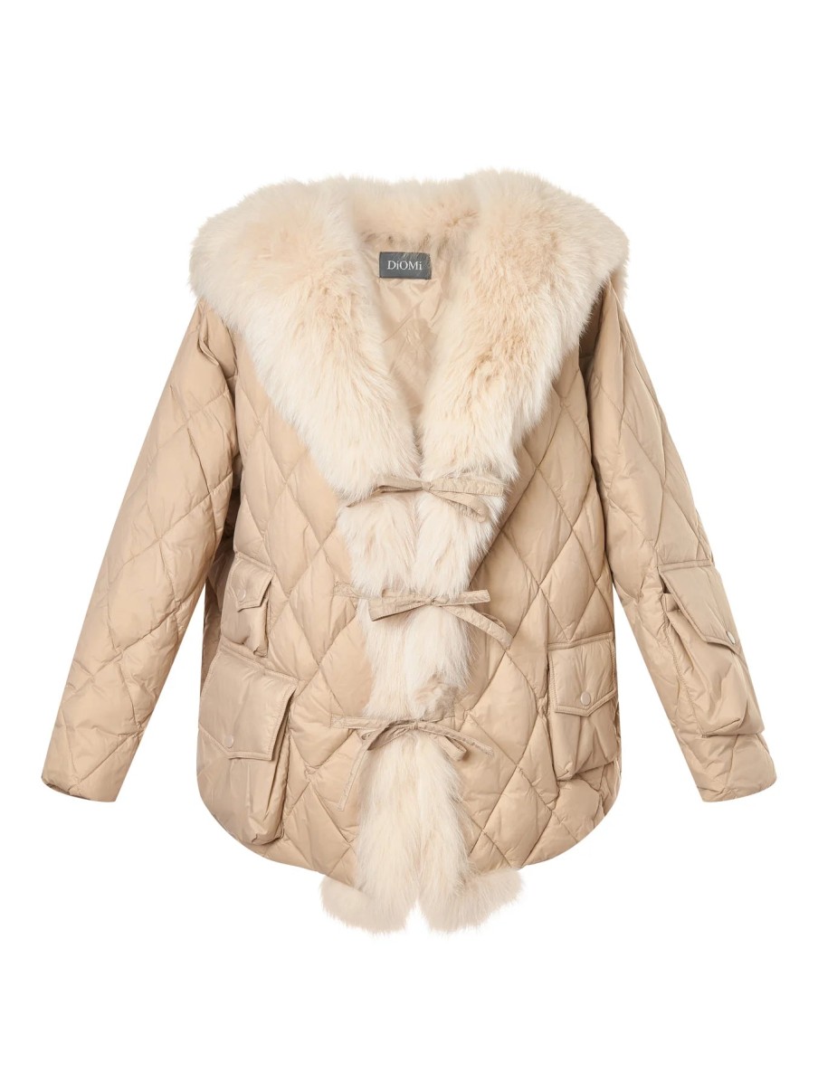 Diomi Jackets | Slim Cut Tick Tock Coat In Cream