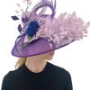 Hats by Katie Accessories | Purple Sinmay Fascinator