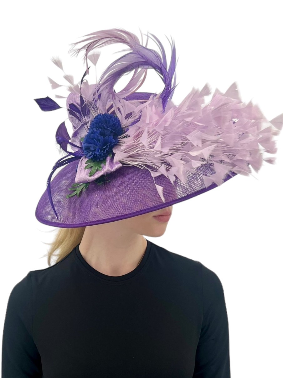 Hats by Katie Accessories | Purple Sinmay Fascinator