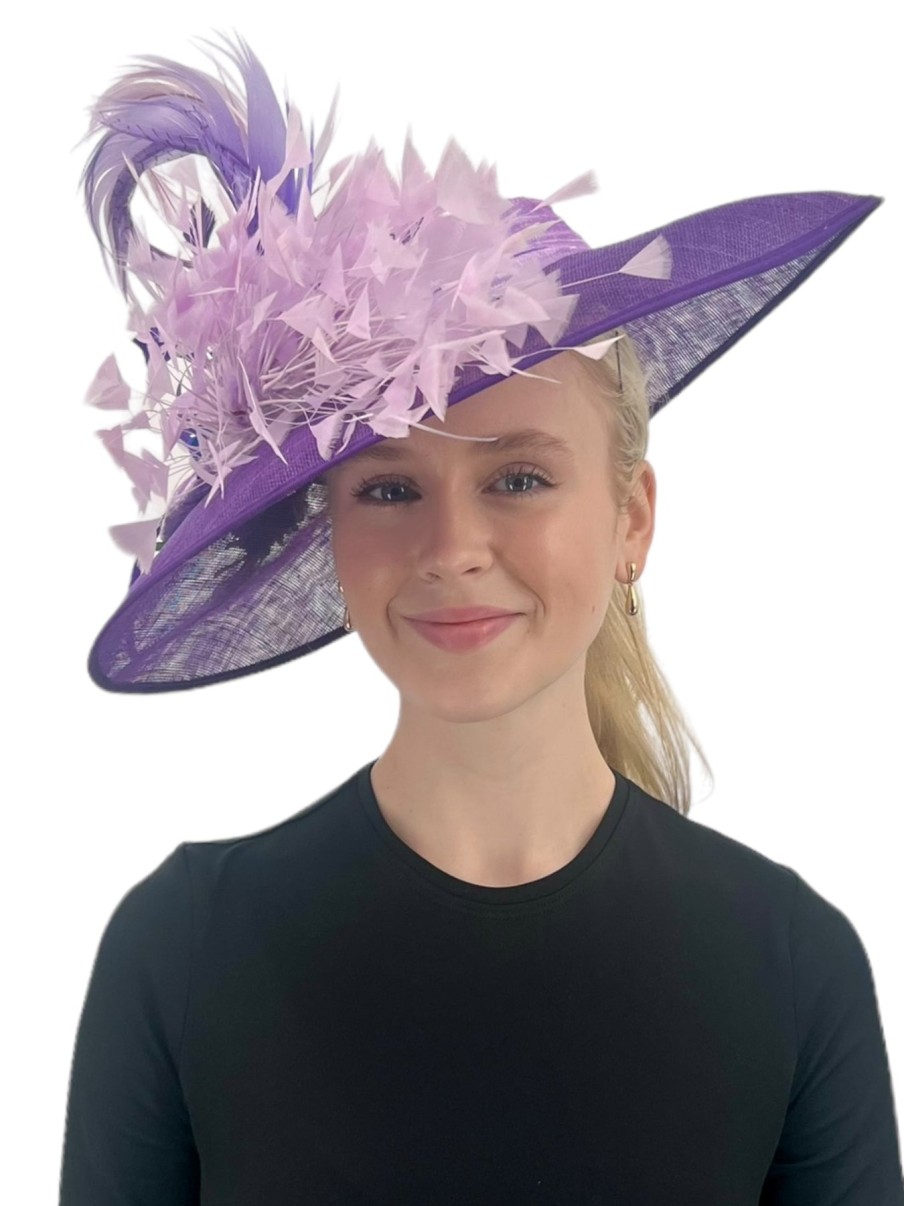 Hats by Katie Accessories | Purple Sinmay Fascinator