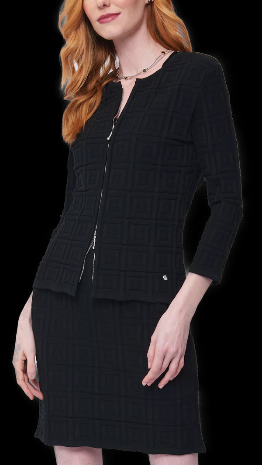 Biana Jackets | Zia Knit Jacket - Black