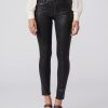 Paige Pants | Hoxton Ankle Pant In Black Fog Luxe Coating