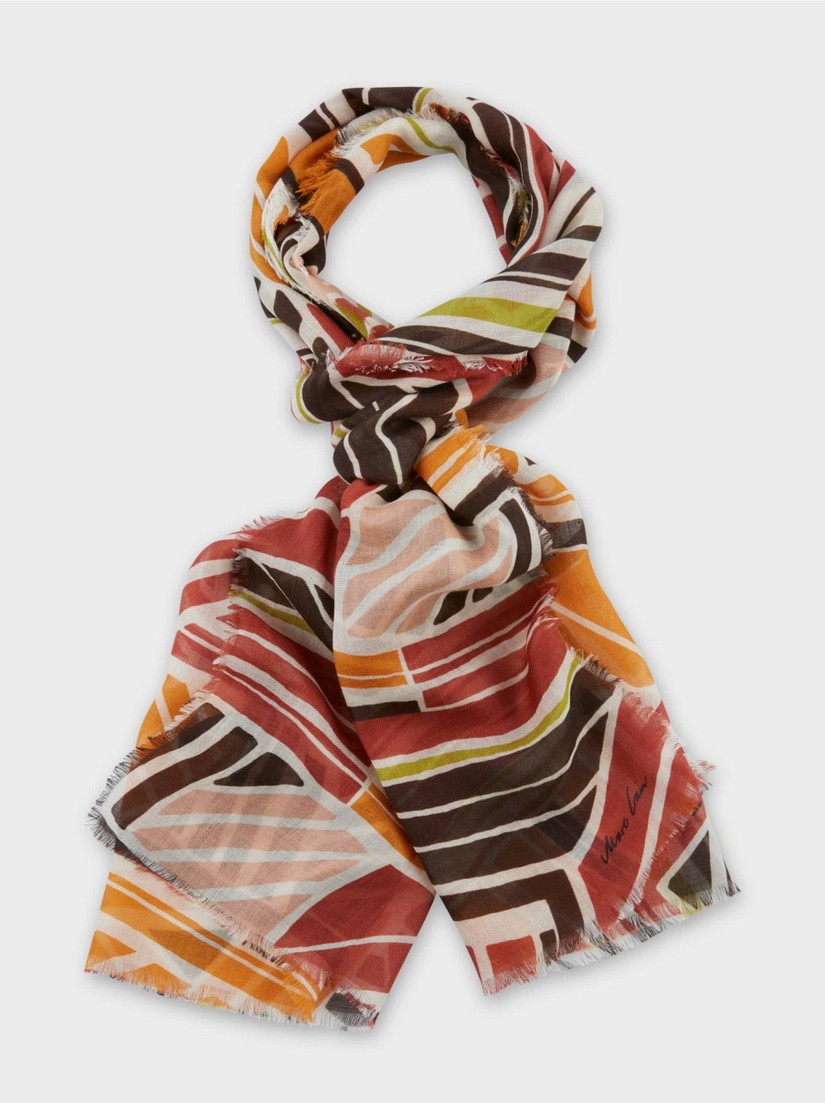 Marc Cain Accessories | Fine Woven Scarf With Silk - Multi