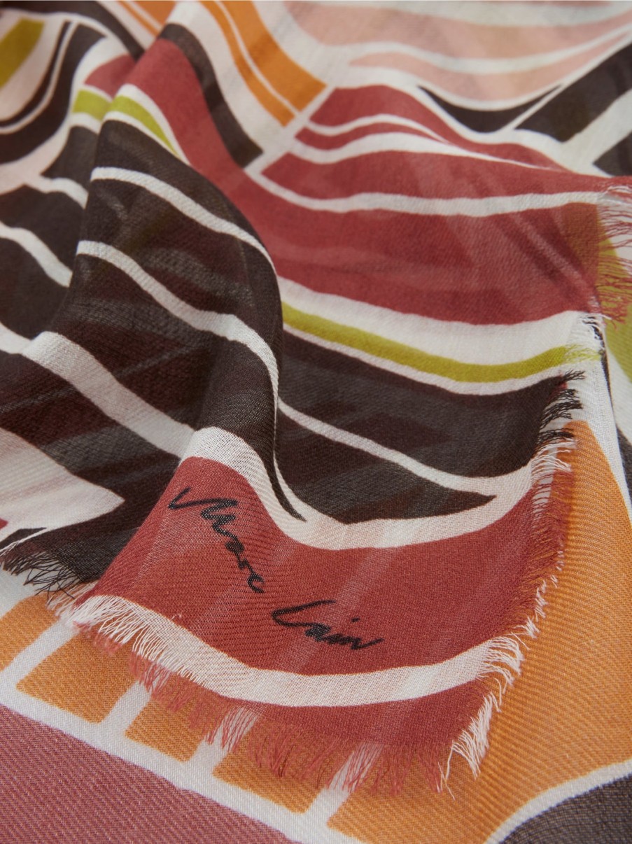 Marc Cain Accessories | Fine Woven Scarf With Silk - Multi