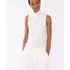 Kinross Cashmere Tops | Seamed Funnel Tank In Ivory