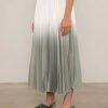 Peserico Skirts | Degrade-Effect Sunray Pleated Midi Skirt In Lagoon Green