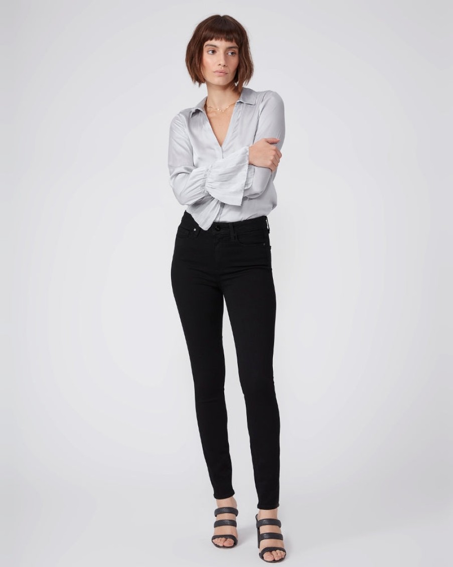 Paige Pants | Hoxton Ankle - Black Shadow