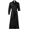 Finley Dresses | Laine Shirt Dress Moire Jacquard - Black