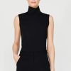 Mi Jong Lee Tops | High Neck Sleeveless Top Black