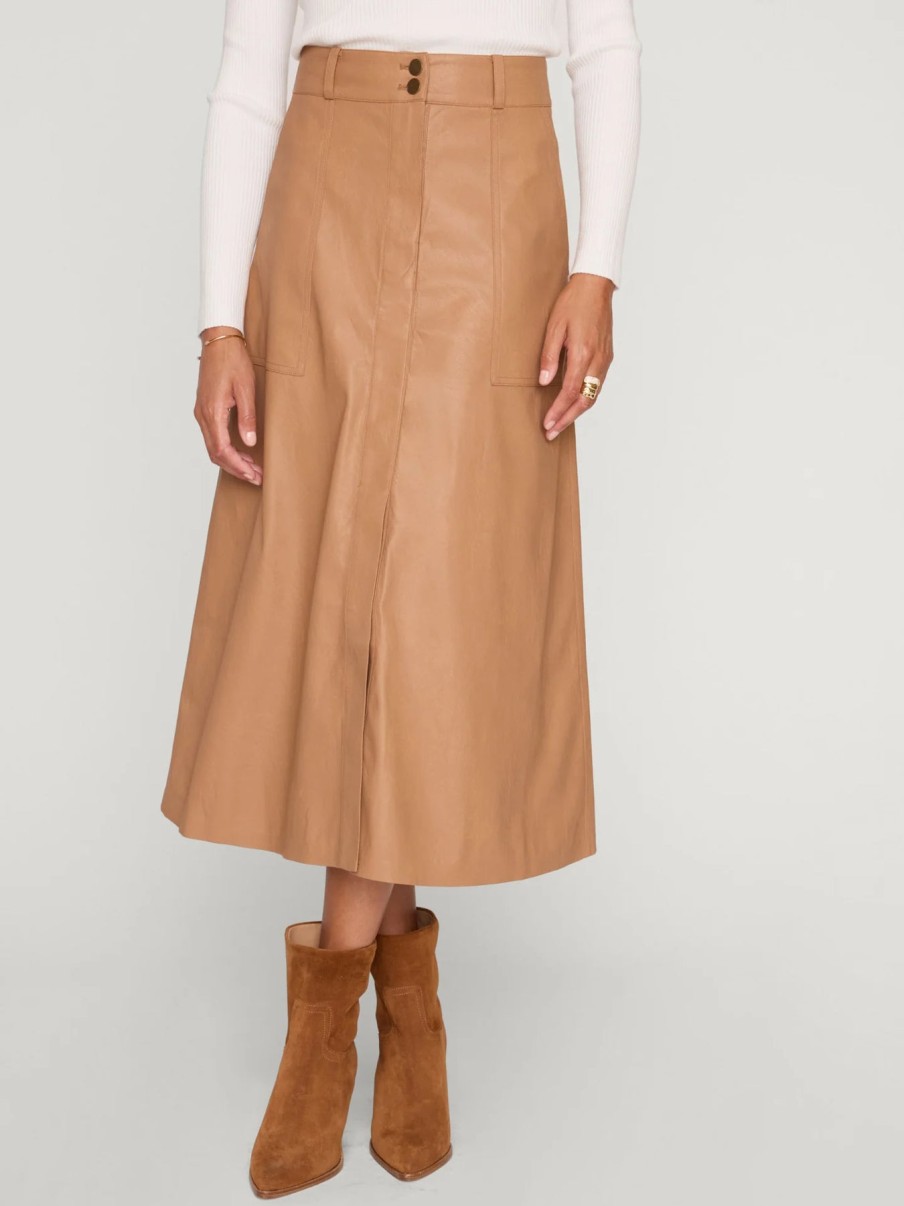 Brochu Walker Skirts | Mica Vegan Leather Skirt In Dunes