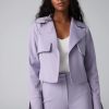 Iris Setlakwe Jackets | Crop Jacket With Storm Flap - Lilac