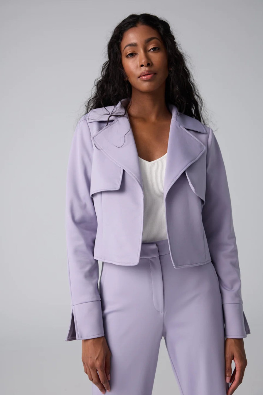 Iris Setlakwe Jackets | Crop Jacket With Storm Flap - Lilac