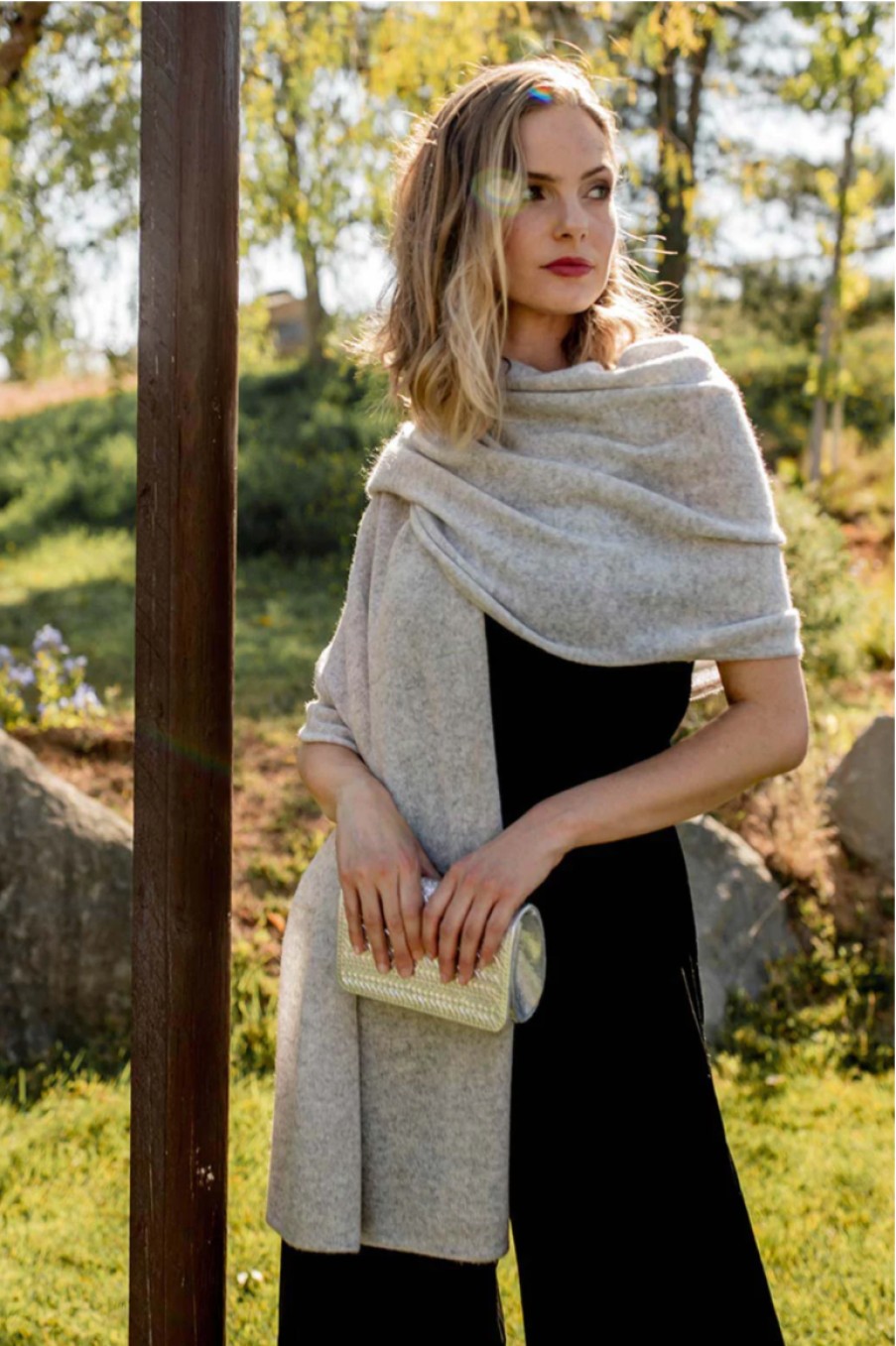 Alpine Cashmere Accessories | Passport Travel Wrap - Flint