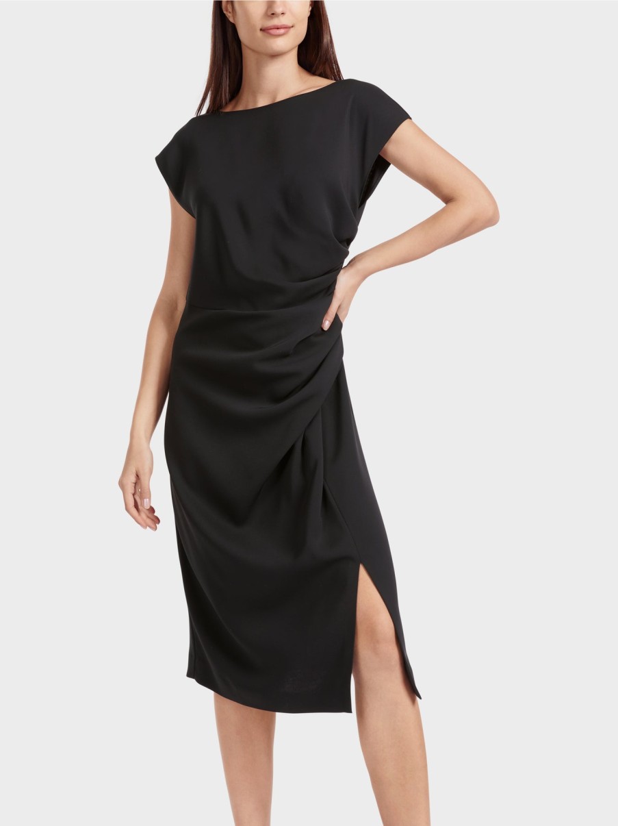 Marc Cain Dresses | Wrap Look Dress In Black