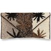 David Jeffery Accessories | Gold Black Silver Beaded Clutch With Strap