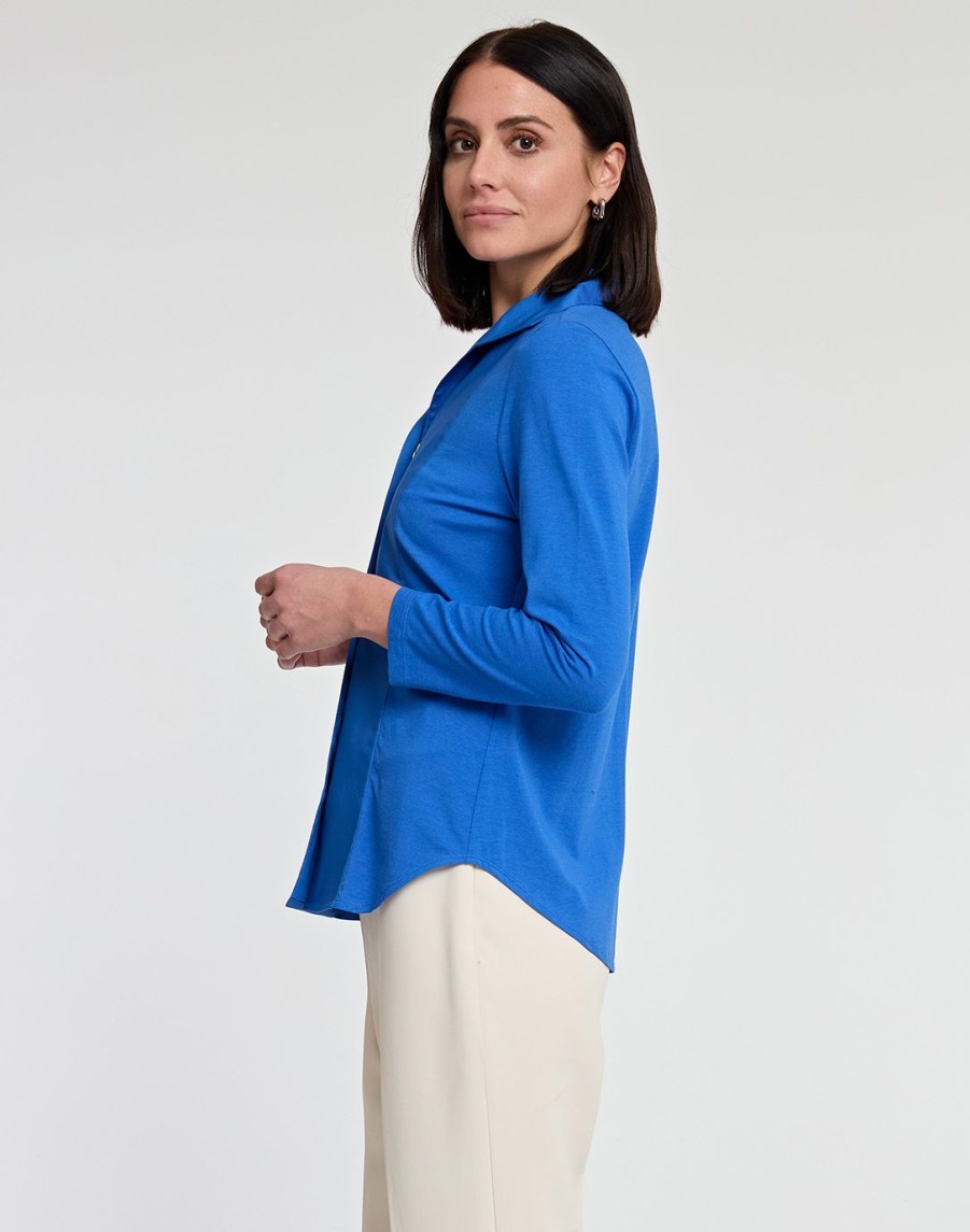 Hinson Wu Tops | 3/4 Sleeve Donna In Electric Blue